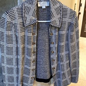 Vintage St. John collection houndstooth jacket size 2